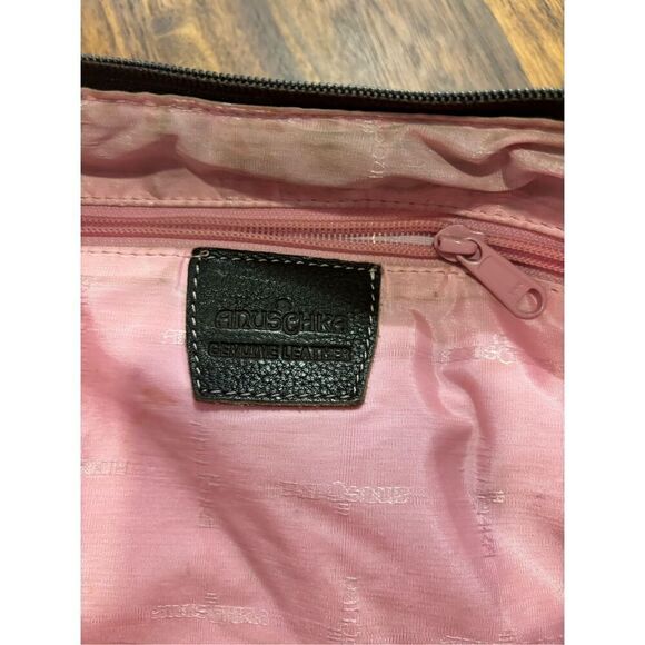 Anuschka Women's Brown Hand Painted Floral Butterfly Print Leather Shoulder Bag - Picture 8 of 8